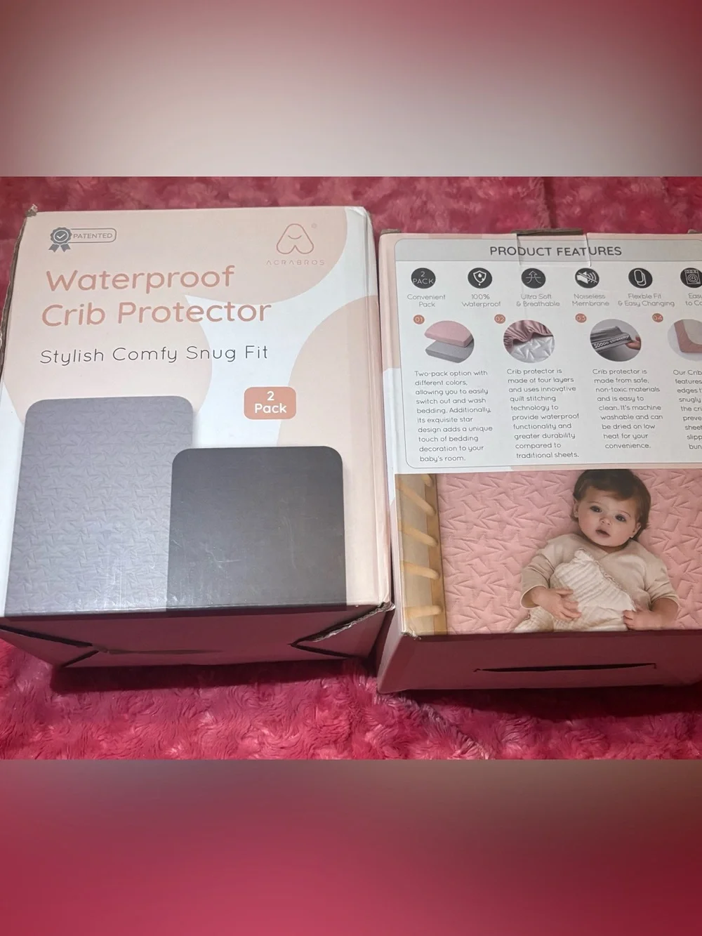 Baby Crib Mattress Protector 2 Pack – Ultra Soft & Waterproof